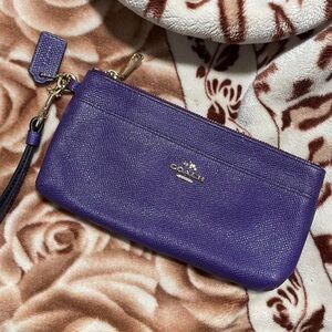 Coach Vibrant Purple Wristlet